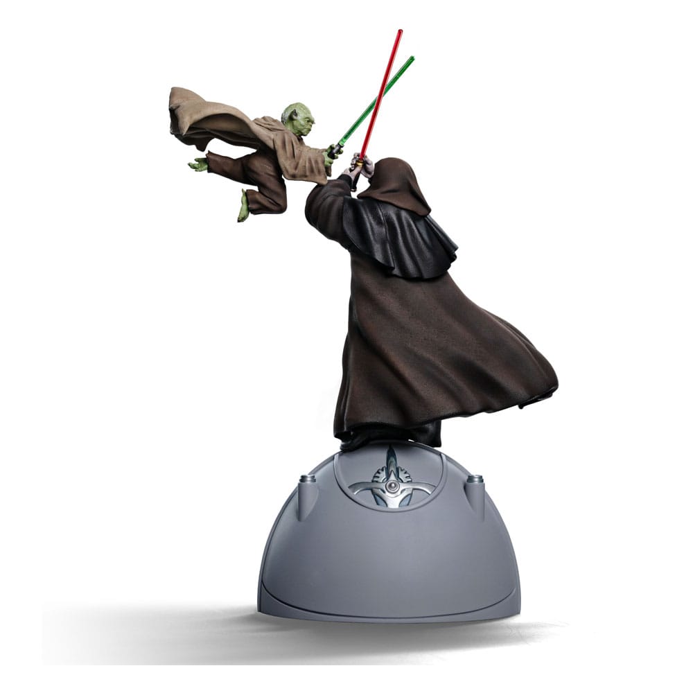 Statua Star Wars Deluxe Art Scale 1/10 Yoda contro l'Imperatore Palpatine (esclusiva CCXP 2024) 31 cm